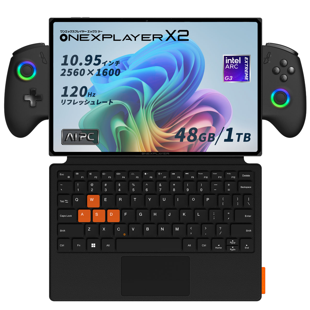 【貴重】Vmax1200 HARD製 ポイントコントローラ新品未使用 8月上旬発売】OneXPlayer X2 コントローラー/キーボード付属（インテル