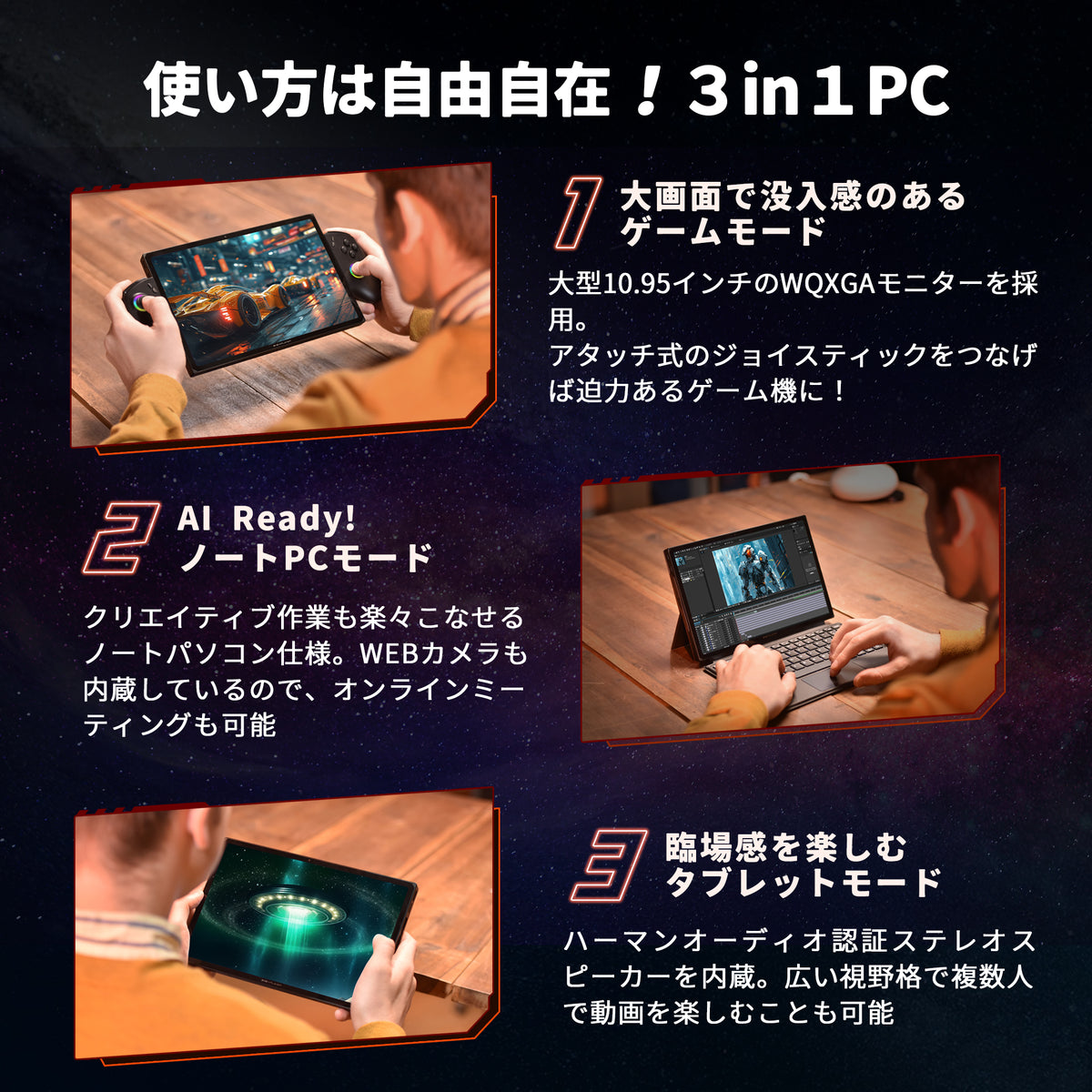 OneXPlayer X1 Pro 3in1 PC Ryzen AI 9 HX 370 – UMPC専門店