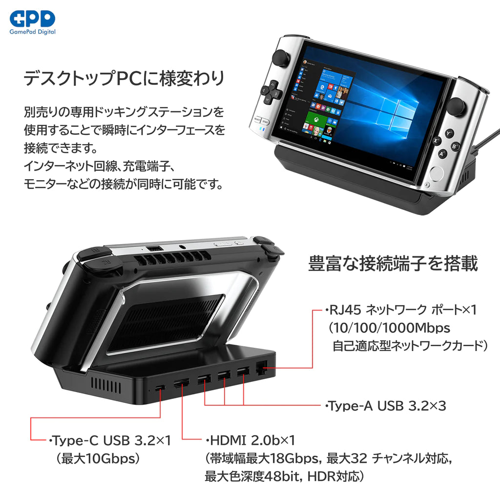 GPD WIN3 16GB ドッキングステーション　ハードケース付き