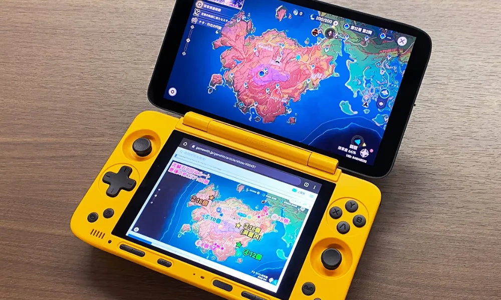 『AYANEO Pocket DS』実機レビュー！2画面の折りたたみAndroid機で「マップを見ながらプレイ」の快適さを検証
