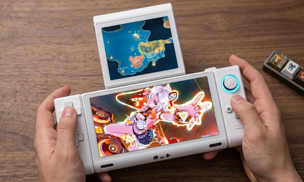 ONEXSUGAR SUGAR1で『原神』を攻略しながら遊ぶ！2画面Androidゲーム機の実用性を解説