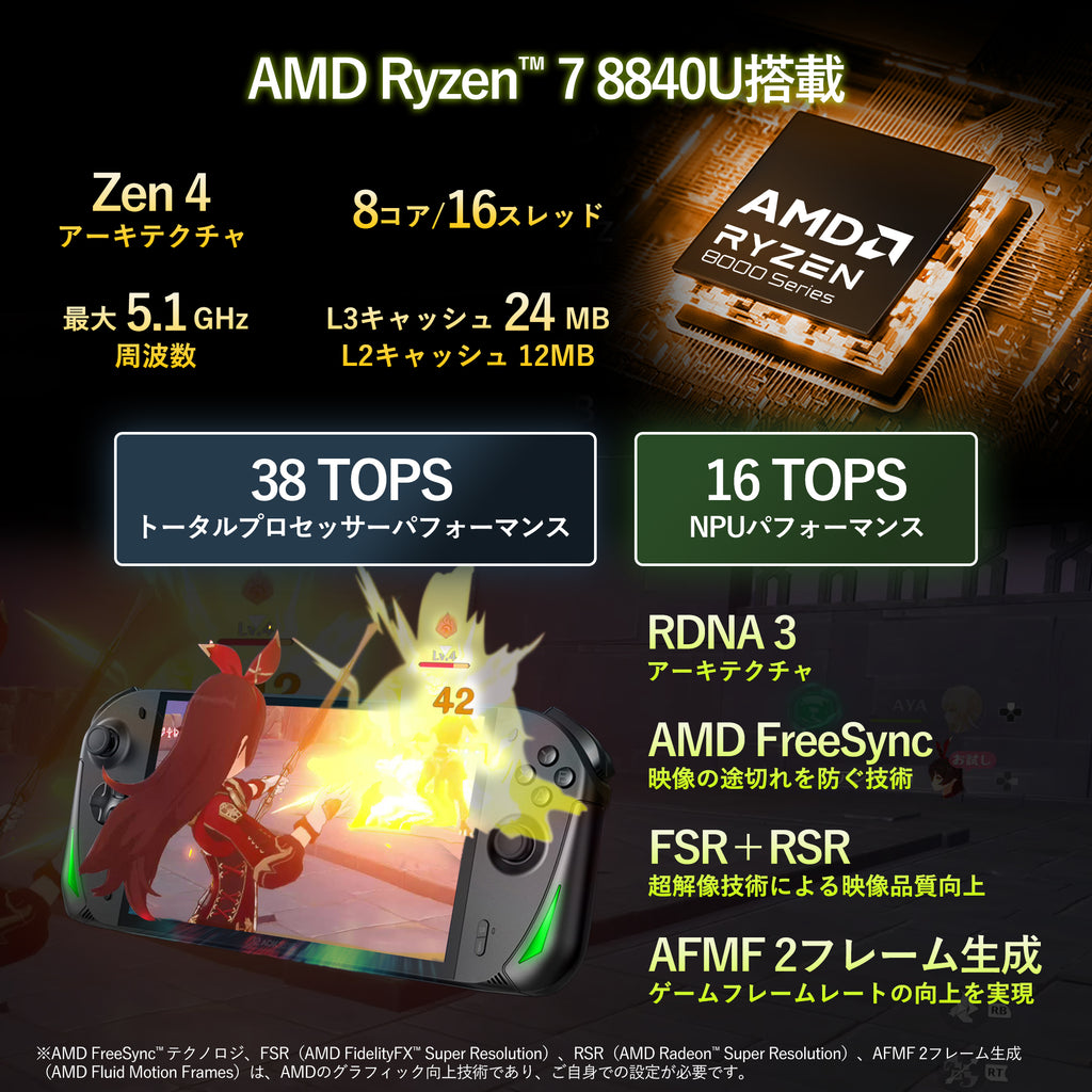 AOKZOE A1X Ryzen AI 9 HX 370/Ryzen 8840U – ハイビーム 公式