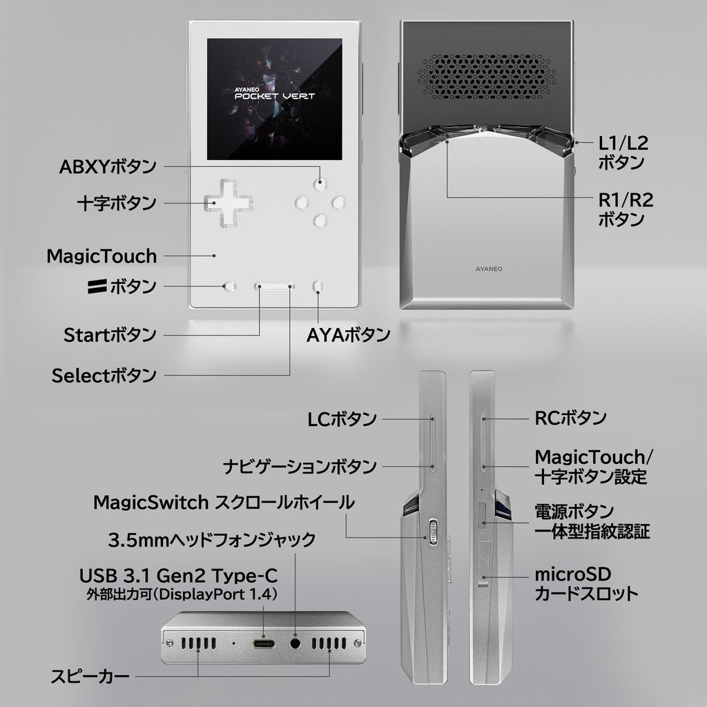 AYANEO POCKET VERT Androidゲーム機 Snapdragon 8+ Gen 1 – UMPC専門