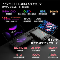 AYANEO Pocket DS デュアルスクリーン Androidゲーム機 Snapdragon G3x