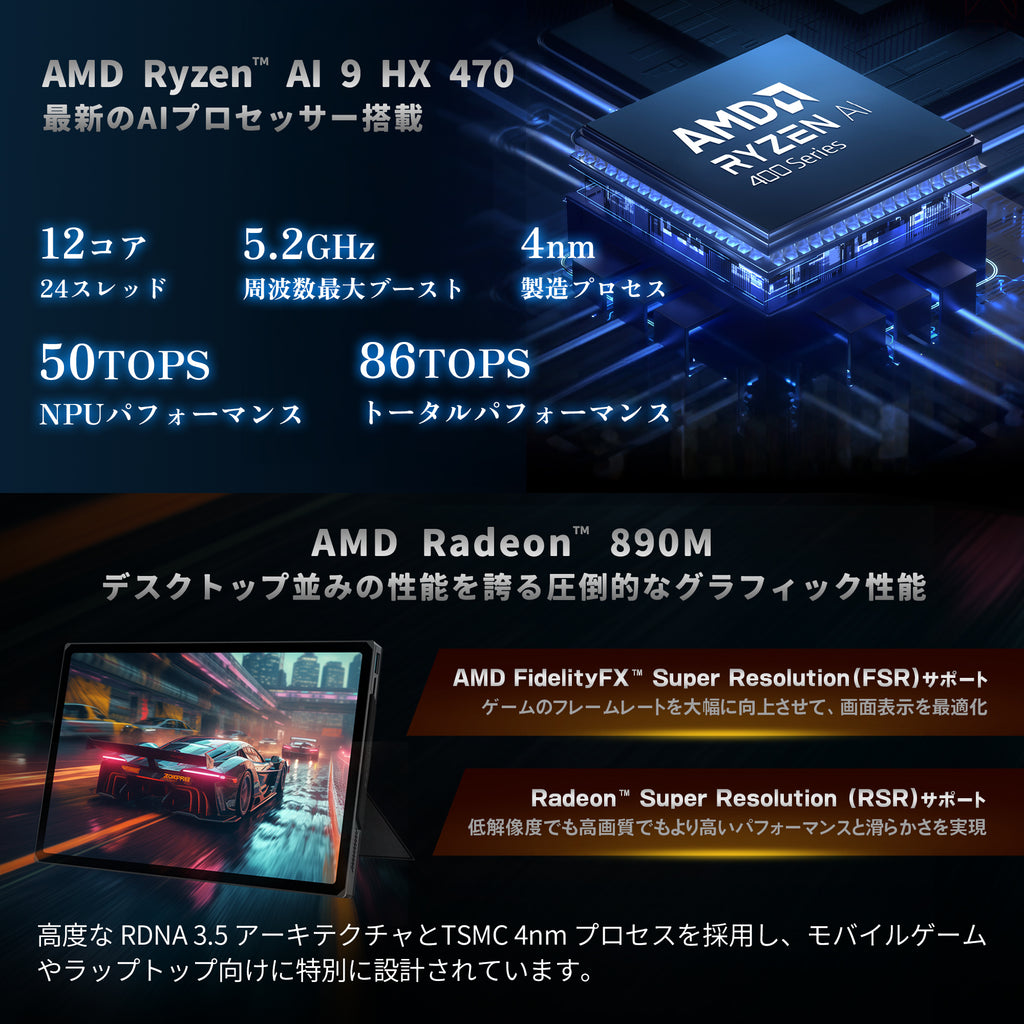 OneXPlayer X1 Pro 3in1 PC Ryzen AI 9 HX 470《カバーキーボード
