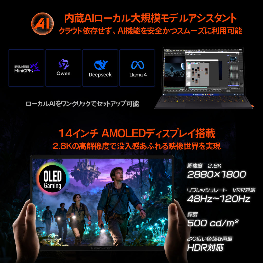 先行予約 10%OFF/2月28日発売】OneXPlayer Super X 水冷対応 Ryzen Al