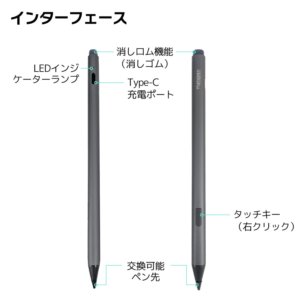 Metapen M2 Surface互換 4096筆圧スタイラスペン – UMPC専門店