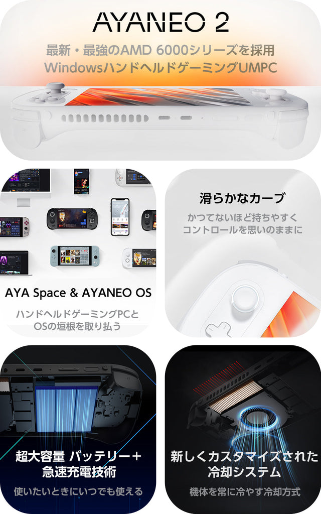 リファービッシュ品》AYANEO 2 Ryzen 7 6800U – ハイビーム 公式 