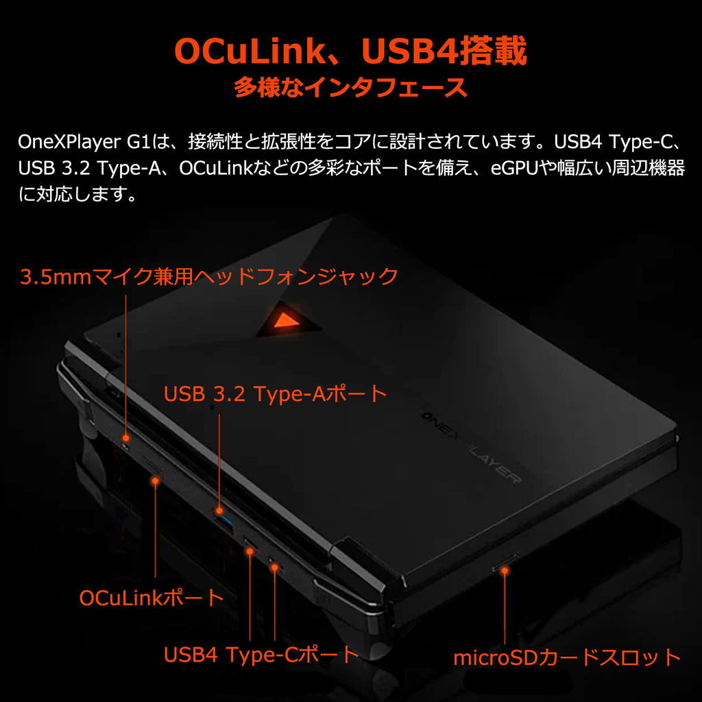 【保証付き】onexplayer G1 AI 9 HX 370 32GB/2TB ONEXPLAYER G1: AMD Ryzen™ AI 9 HX 370/8840U Ultimate gaming