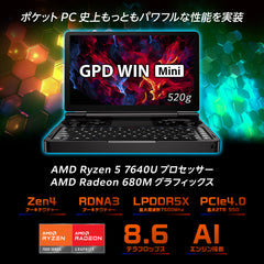 Amazon.com : GPD Win Mini 2024 [AMD Ryzen 7 8840U-32GB+1TB