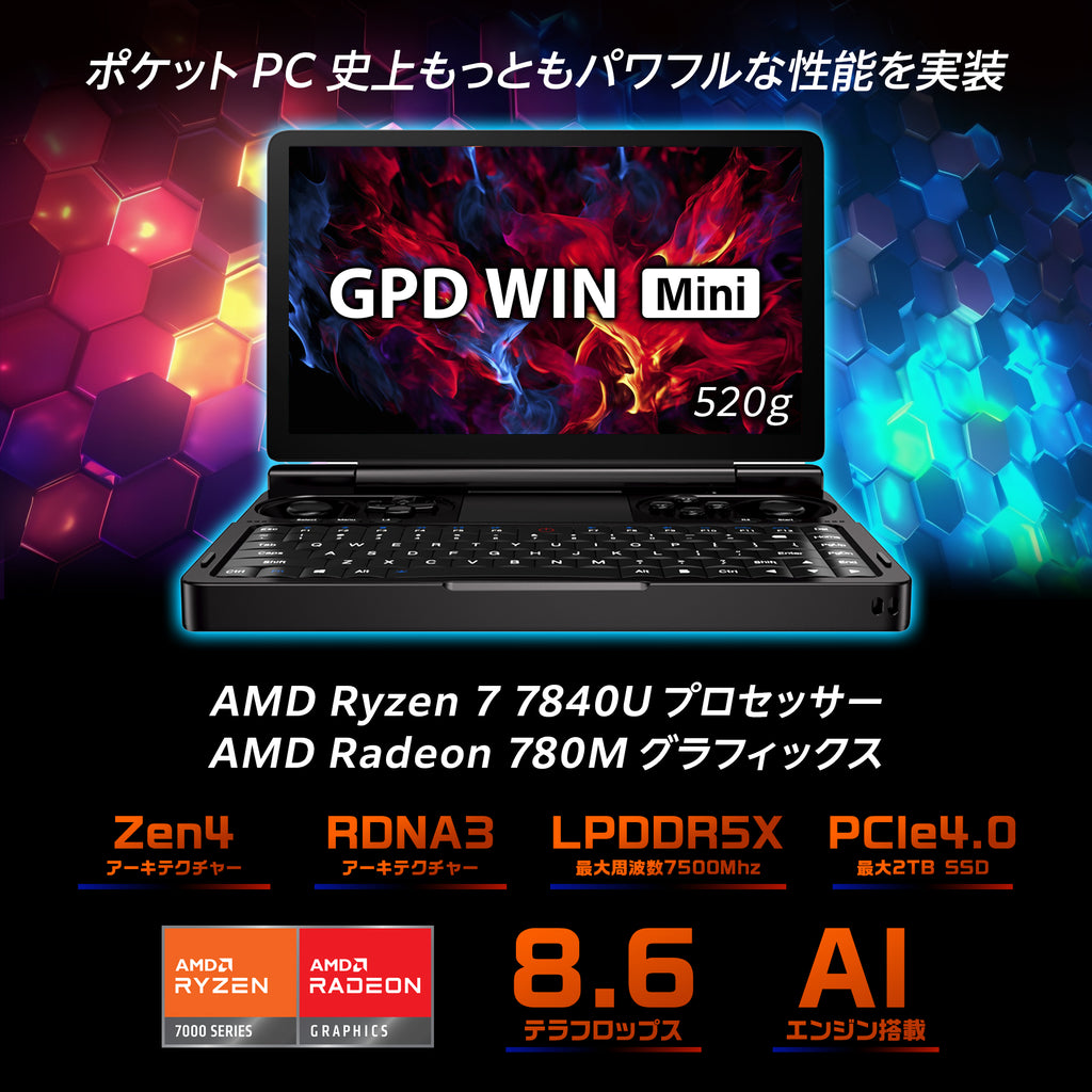 特典付き】GPD WIN Mini Ryzen 7000シリーズ – ハイビーム 公式 ...