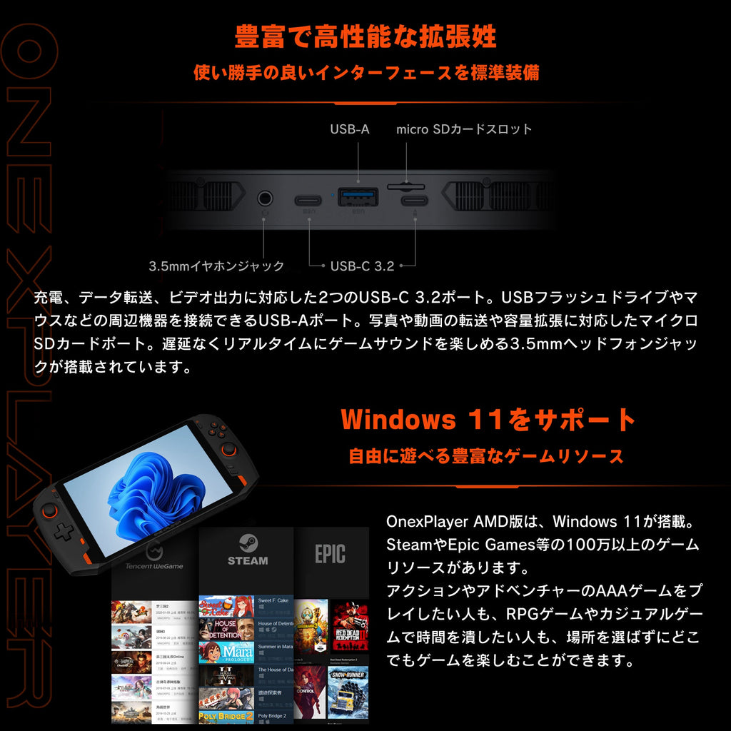 ONEXPLAYER Ryzen 7 4800U 16GB/2TB エントリーパック《専用ケース